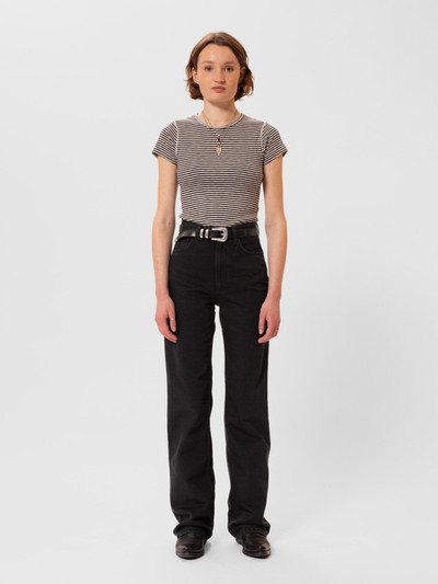 Nudie Jeans Eve Striped Slub T-Shirt Ecru/Black outlook