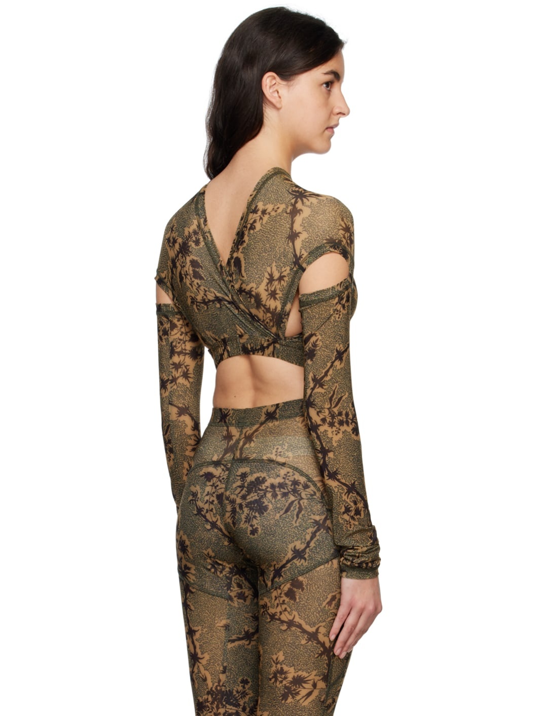 Tan Anti Cross Over Blouse - 3