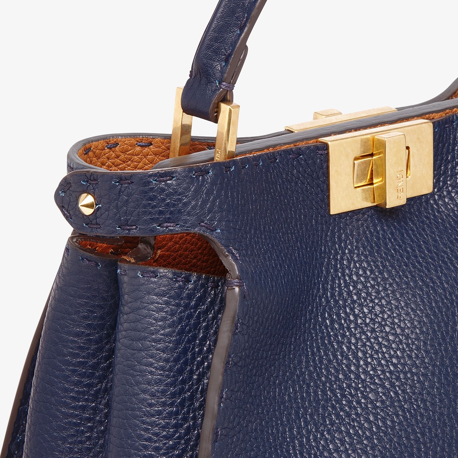 Blue leather bag - 6