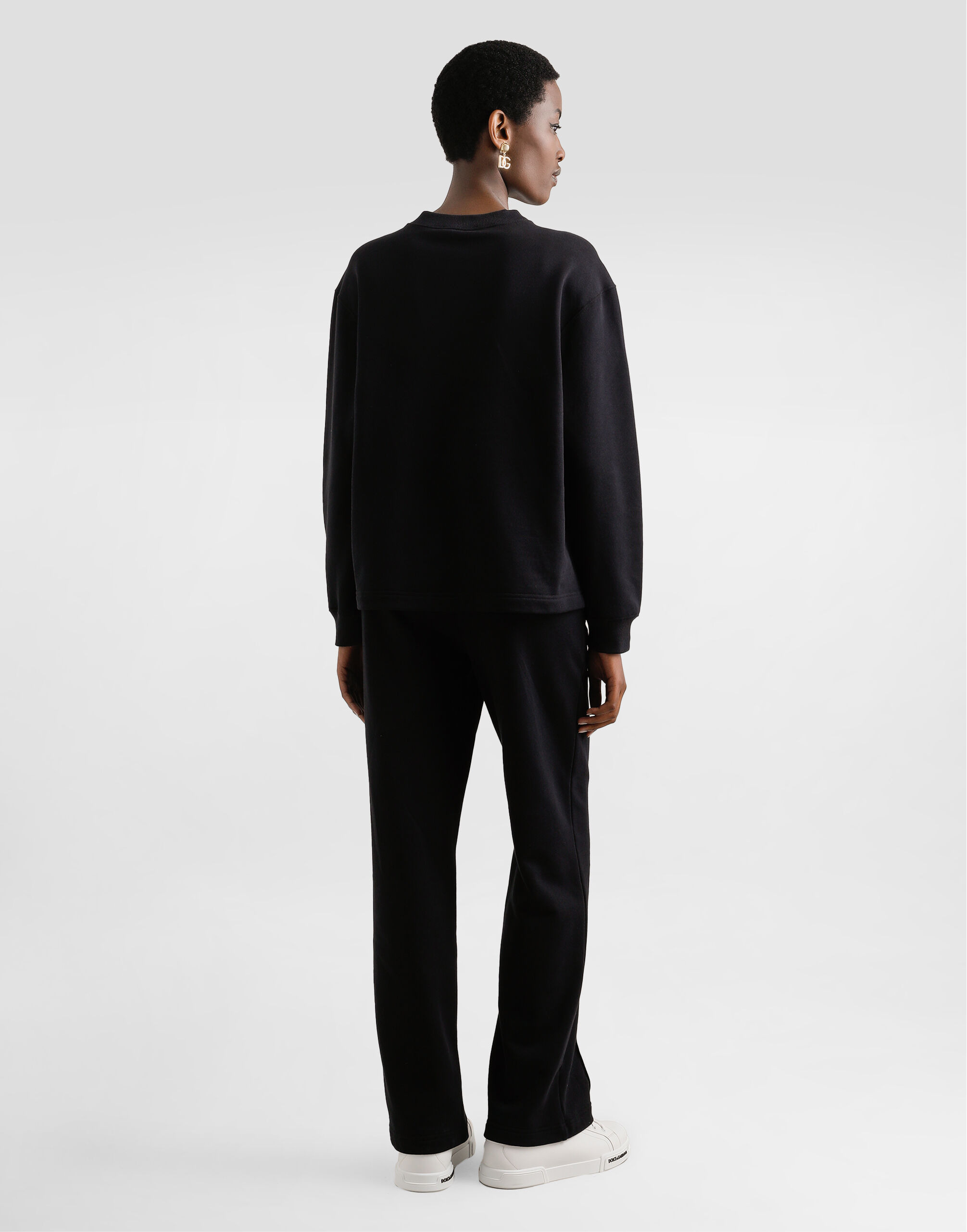 Fleece jogging pants with patch - 3