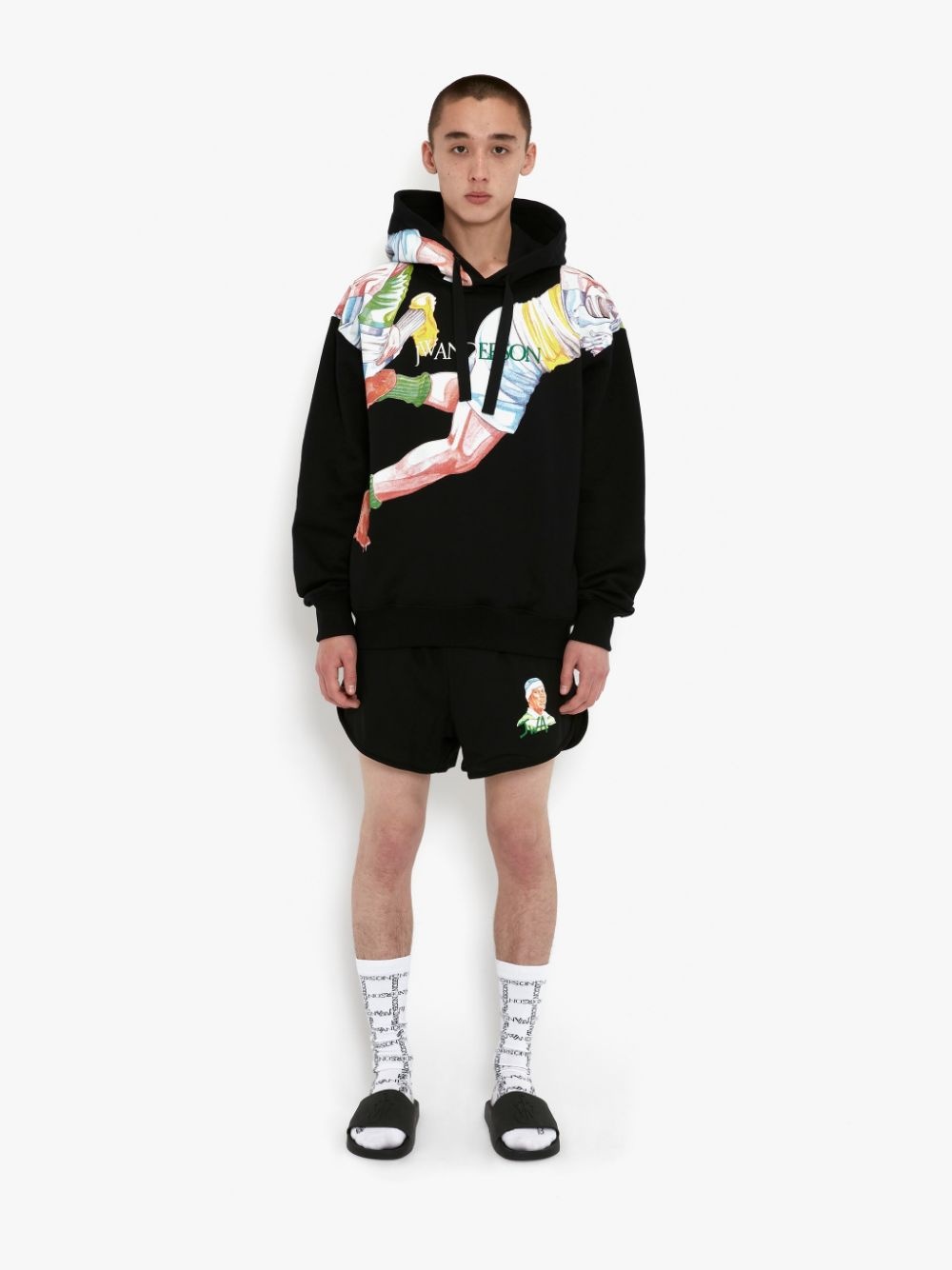 CLASSIC RUGBY PRINT HOODIE - 2