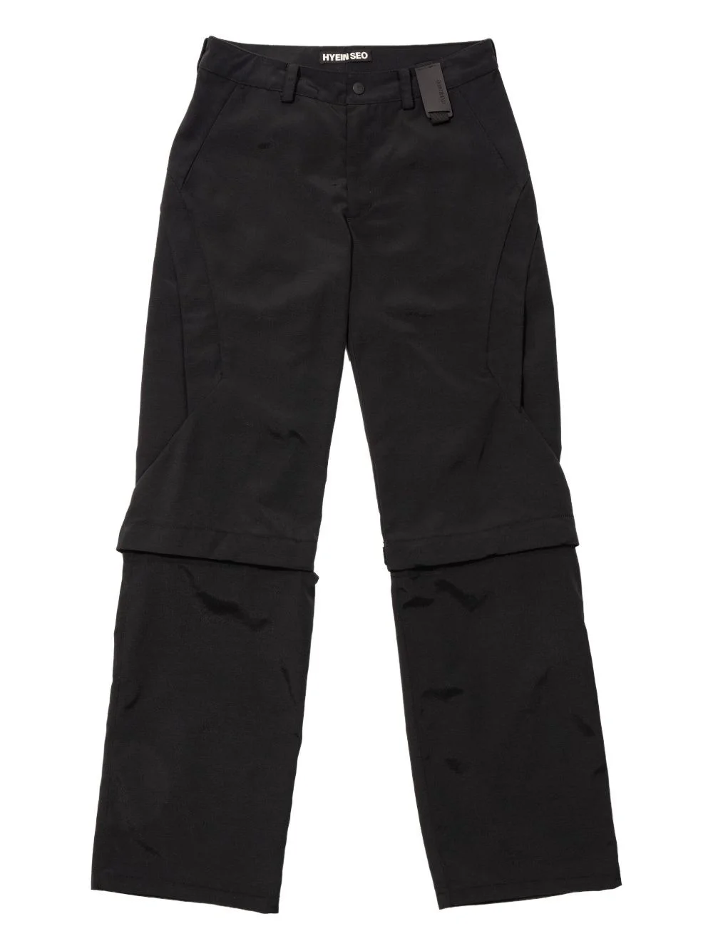 zip-fastening panelled trousers - 1