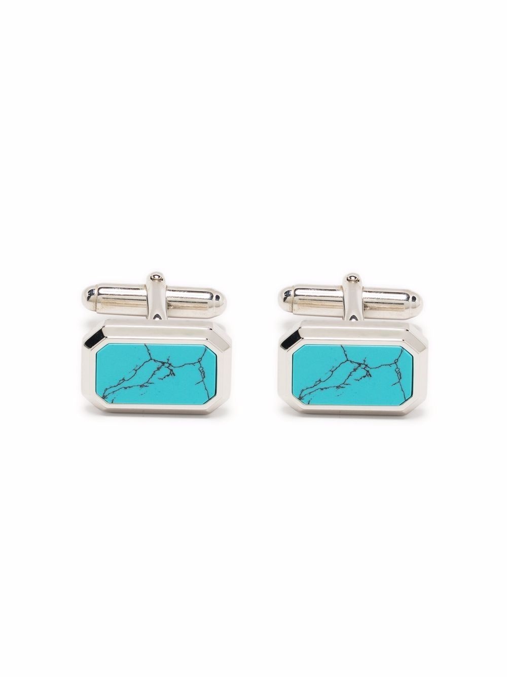 turquoise-stone cufflinks - 1