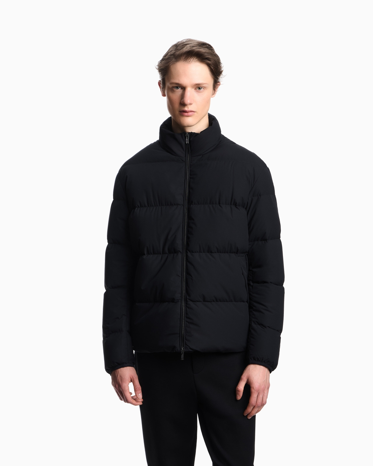 Quilted nylon, full-zip puffer jacket - 4