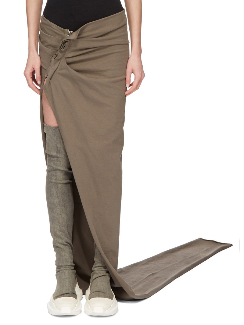 DRKSHDW gathered cotton maxi skirt - 1