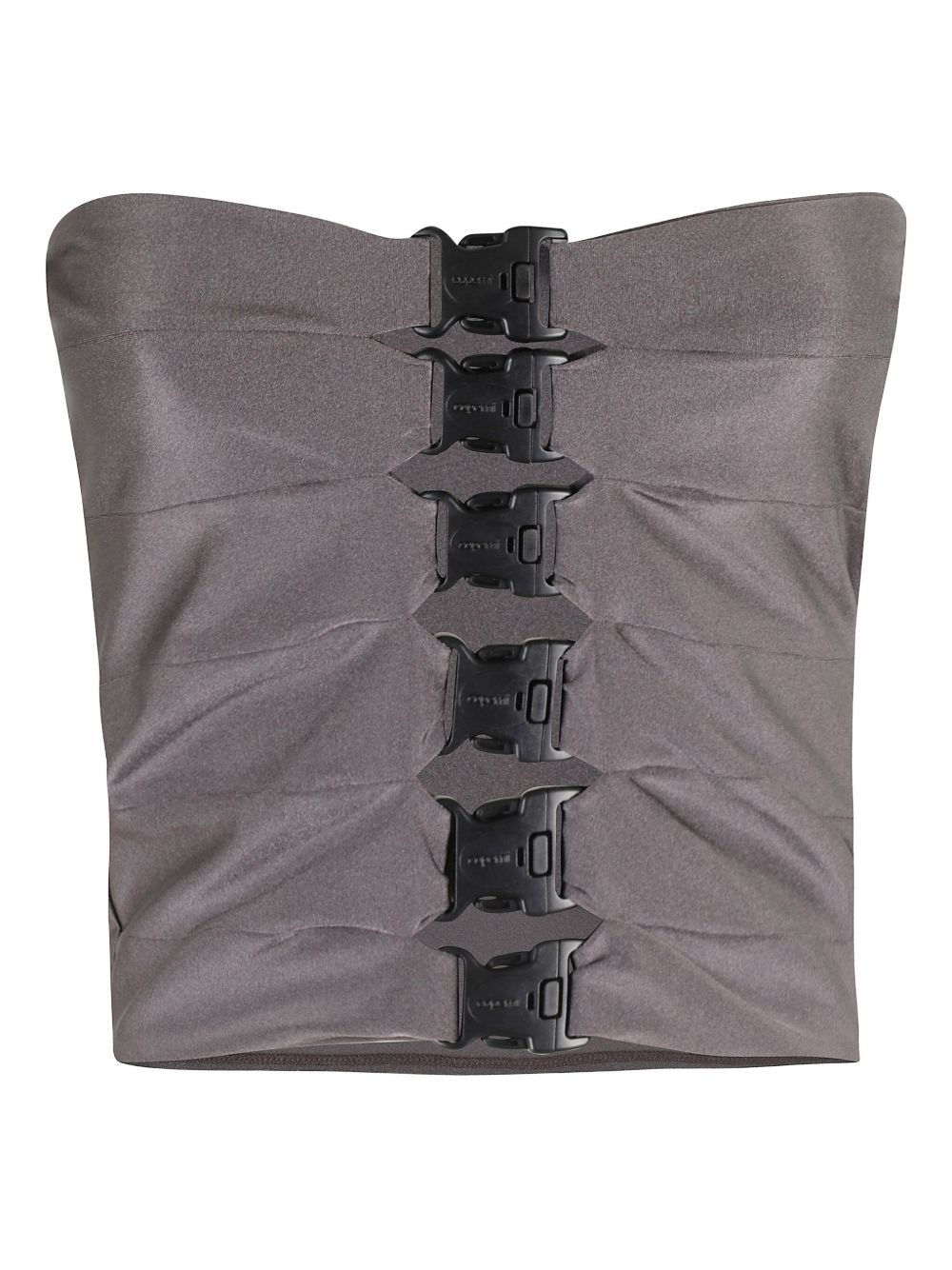 multi-buckle strapless top - 2
