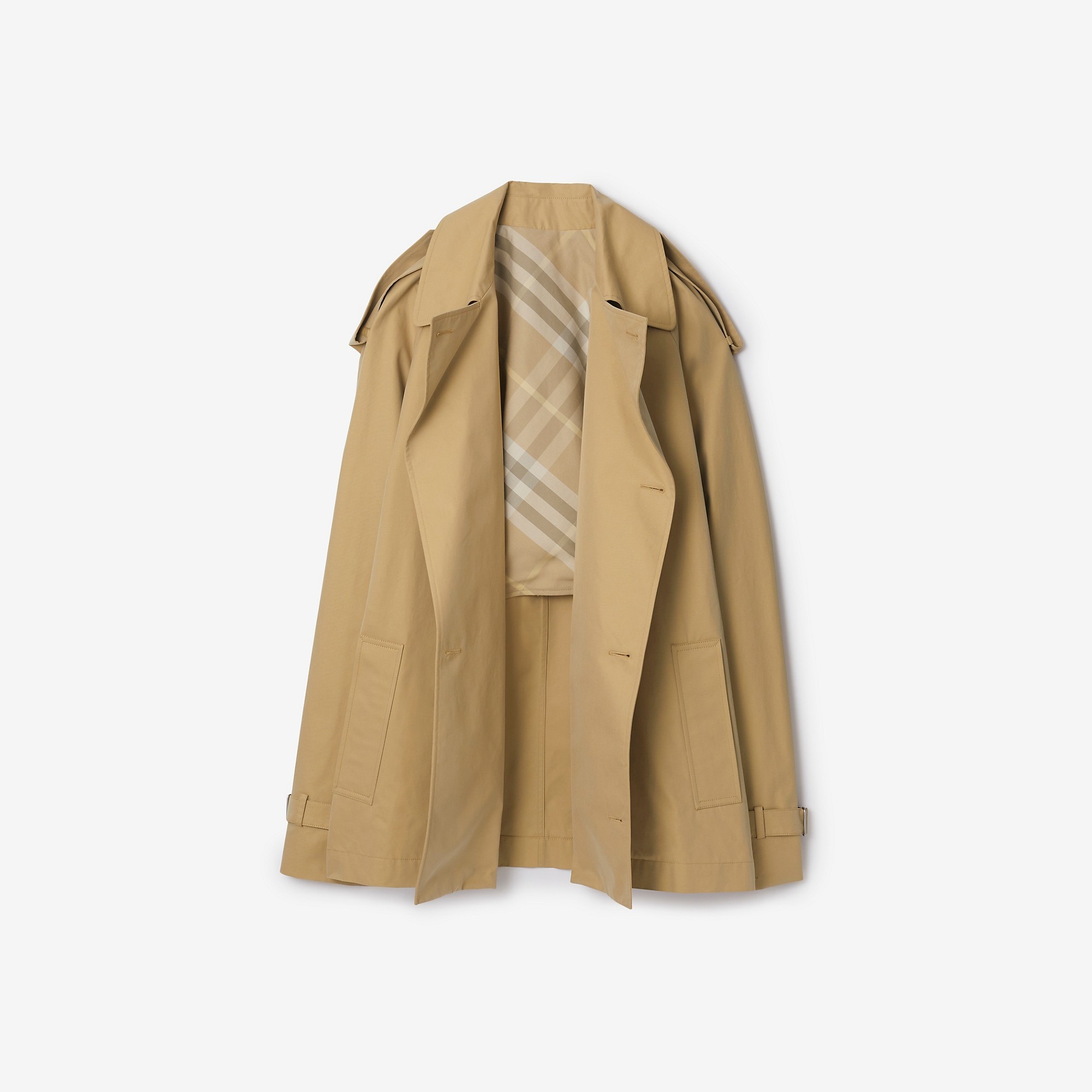 Short Gabardine Trench Coat - 5