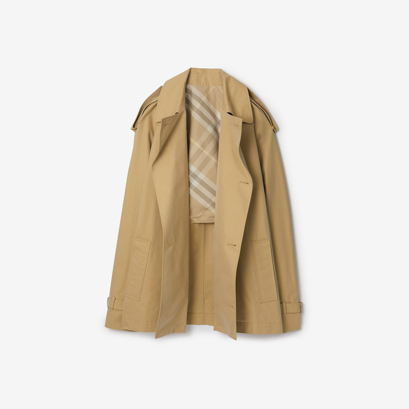 Short Gabardine Trench Coat 5