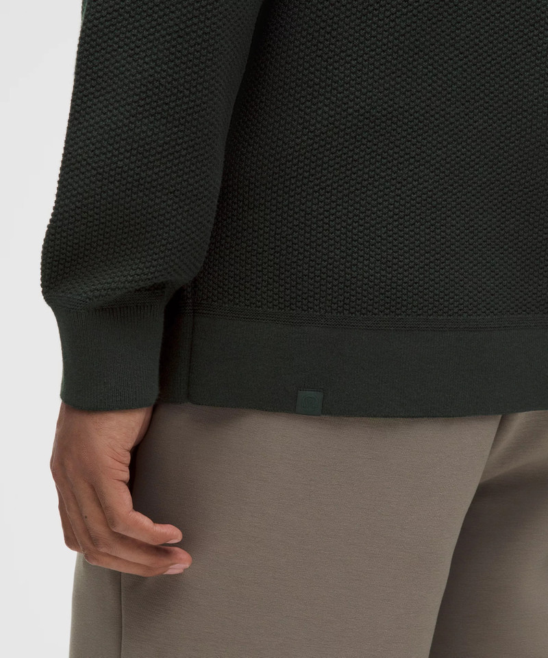 Textured Knit Crewneck Sweater 5