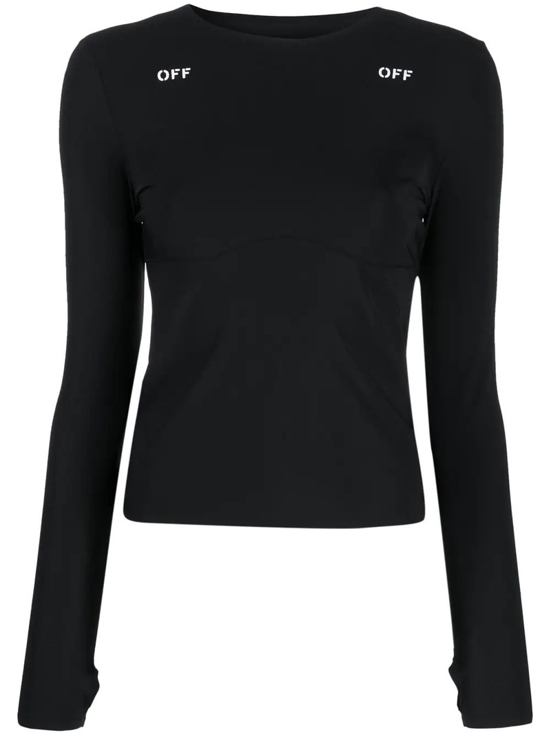 logo-print long-sleeve top 1