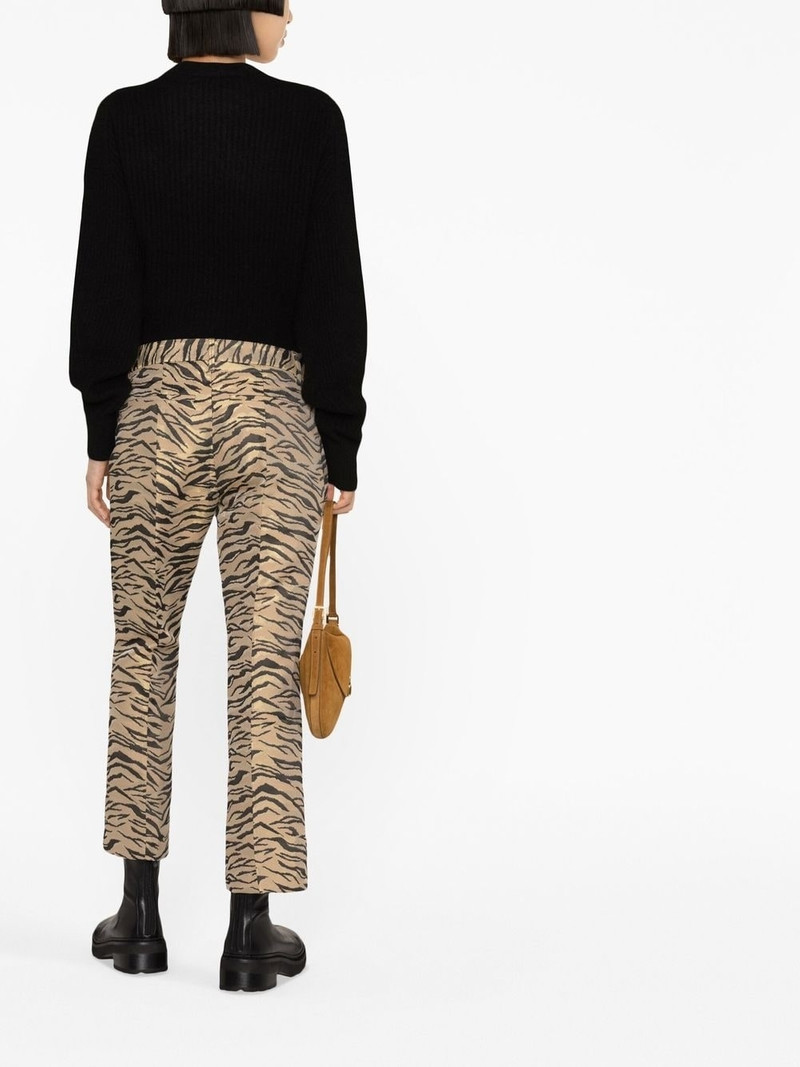 animal-print flared trousers 4