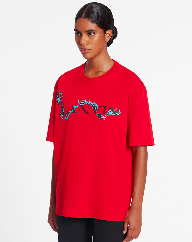 DRAGON PRINT LOOSE-FITTING T-SHIRT 5