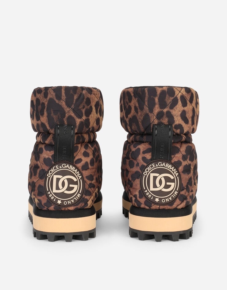 Leopard-print nylon ankle boots - 3