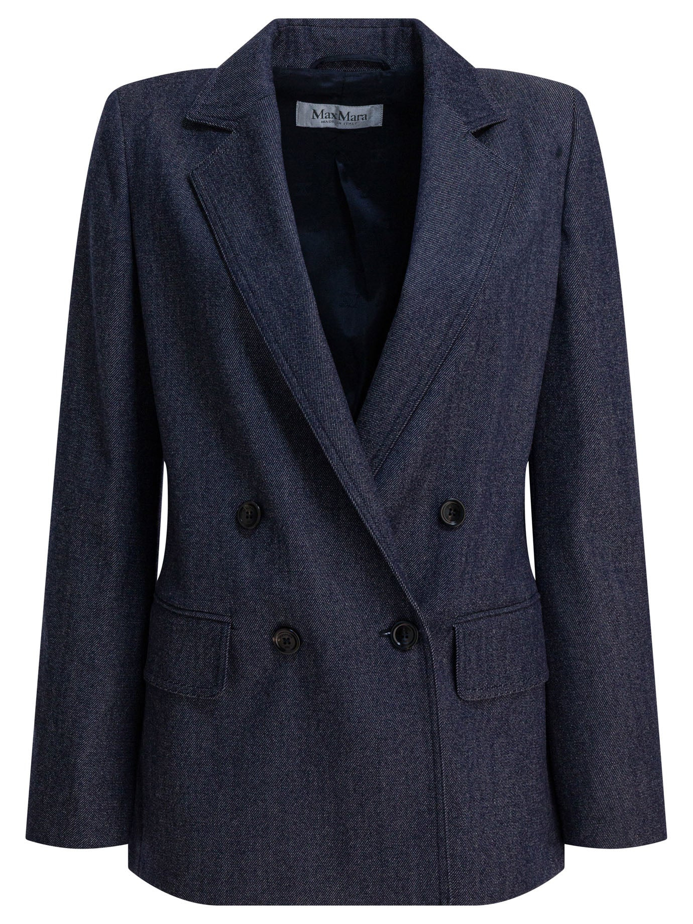 Max Mara Denim-effect Double-breasted Blazer - 1