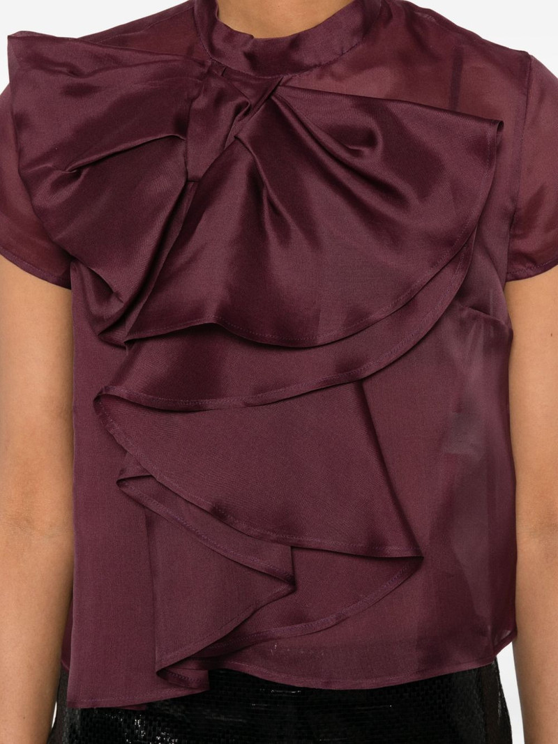 bow-detailed silk top 5
