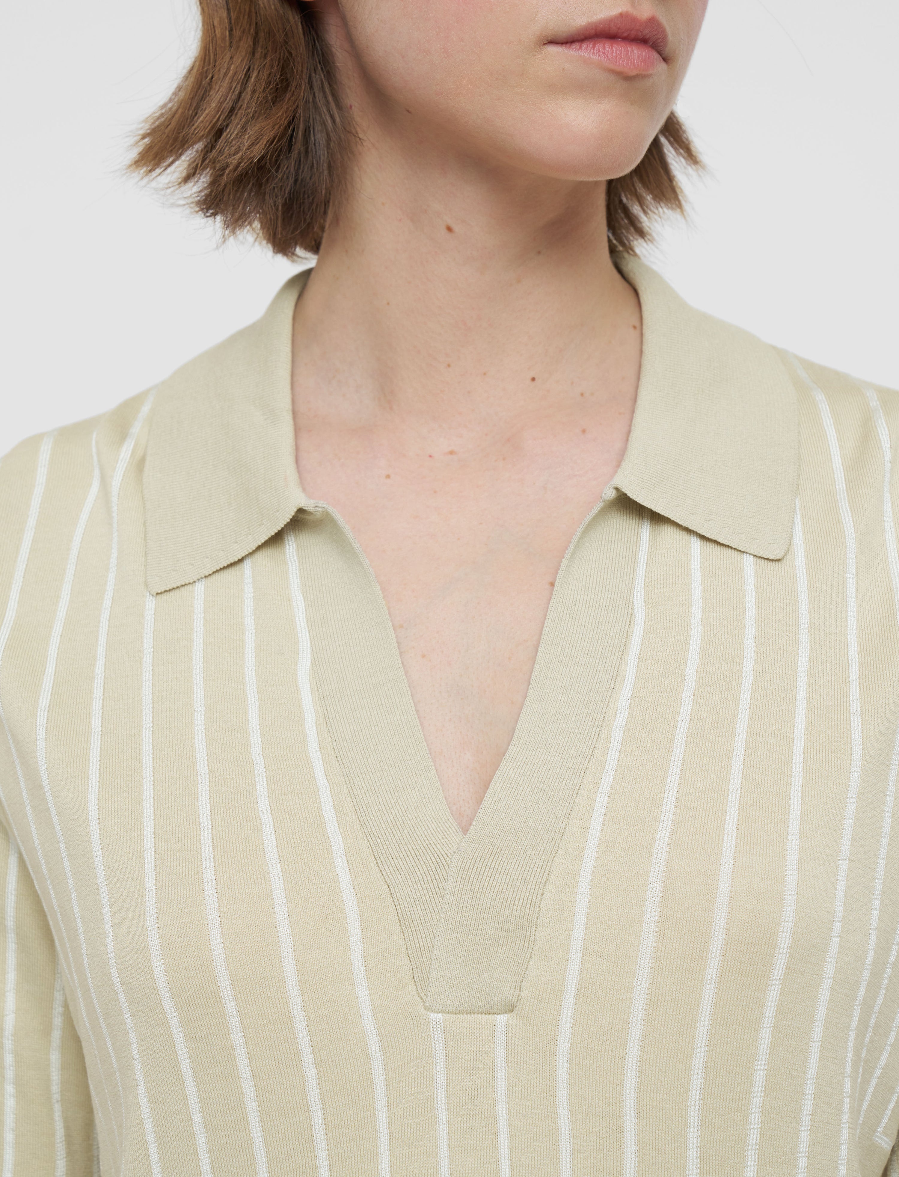 Geometric Jacquard Silk Blend Top - 5