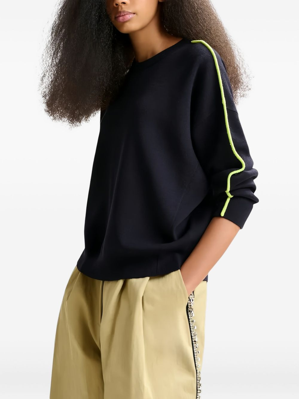 seam-detail sweater - 2
