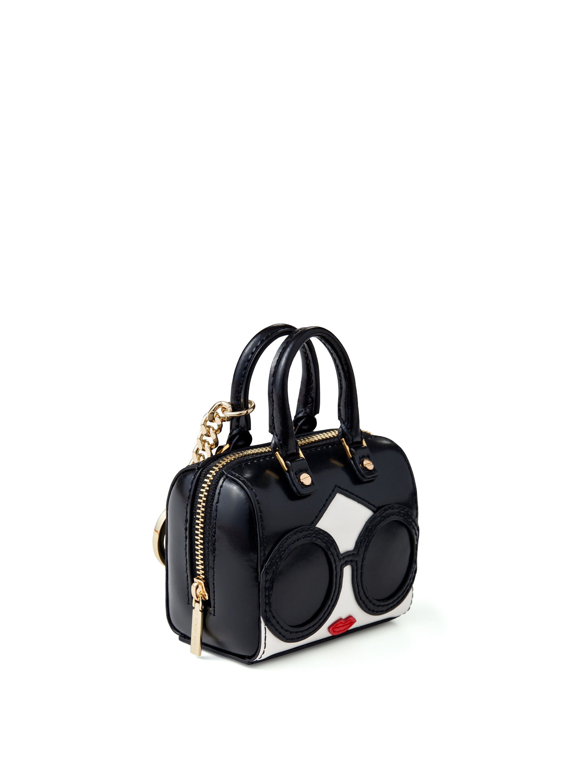 OLIVIA STACEFACE LEATHER KEY CHARM - 2