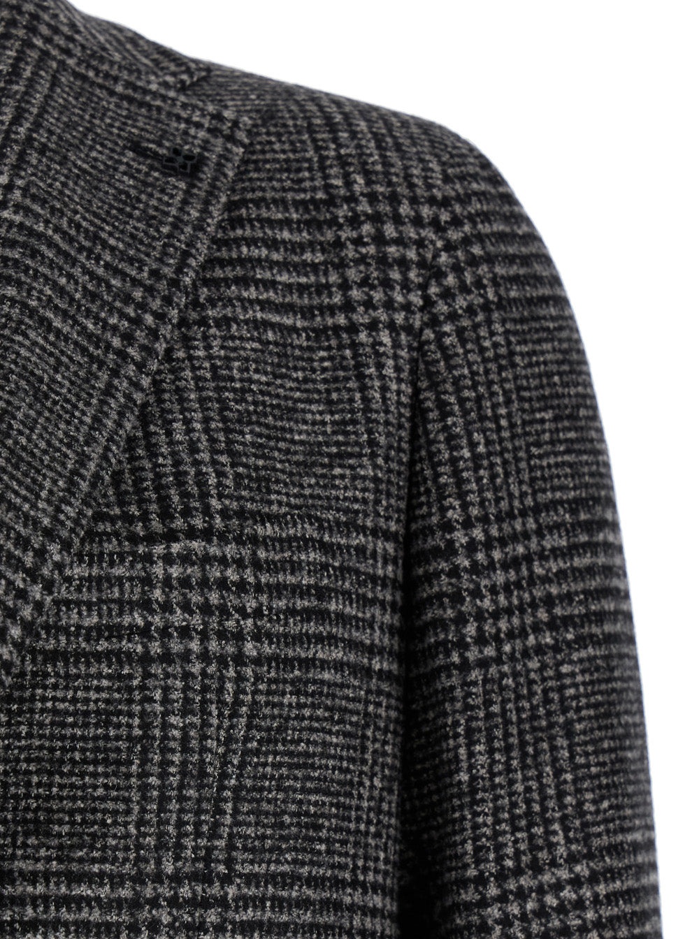 TAGLIATORE - Tagliatore Men 'Montecarlo' Grey Single-Breasted Jacket With Stripe Motif In Wool Blend Man - 3