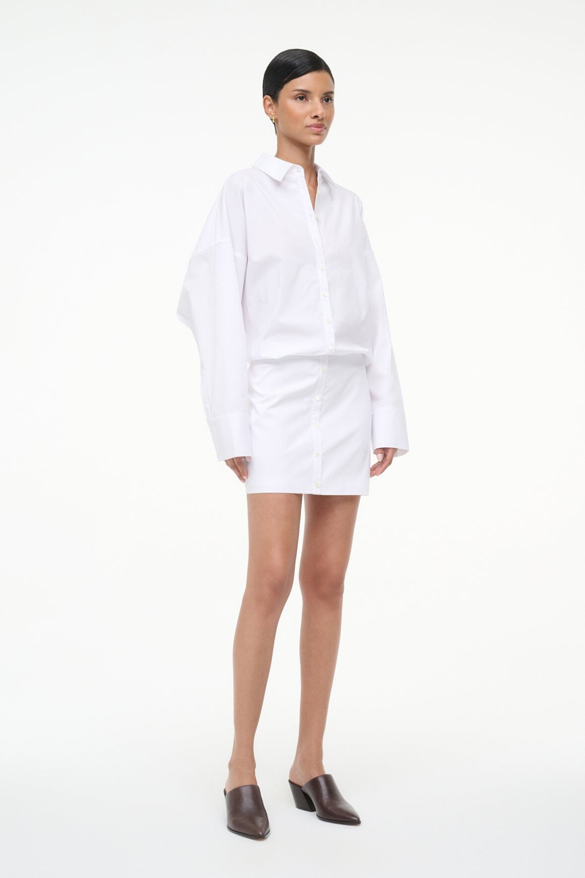 STAUD CYNTHIA DRESS WHITE - 4