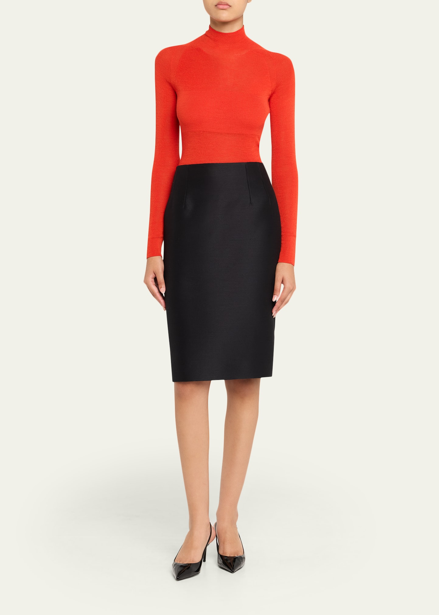 Ribbed Mock-Neck Sweater - 2