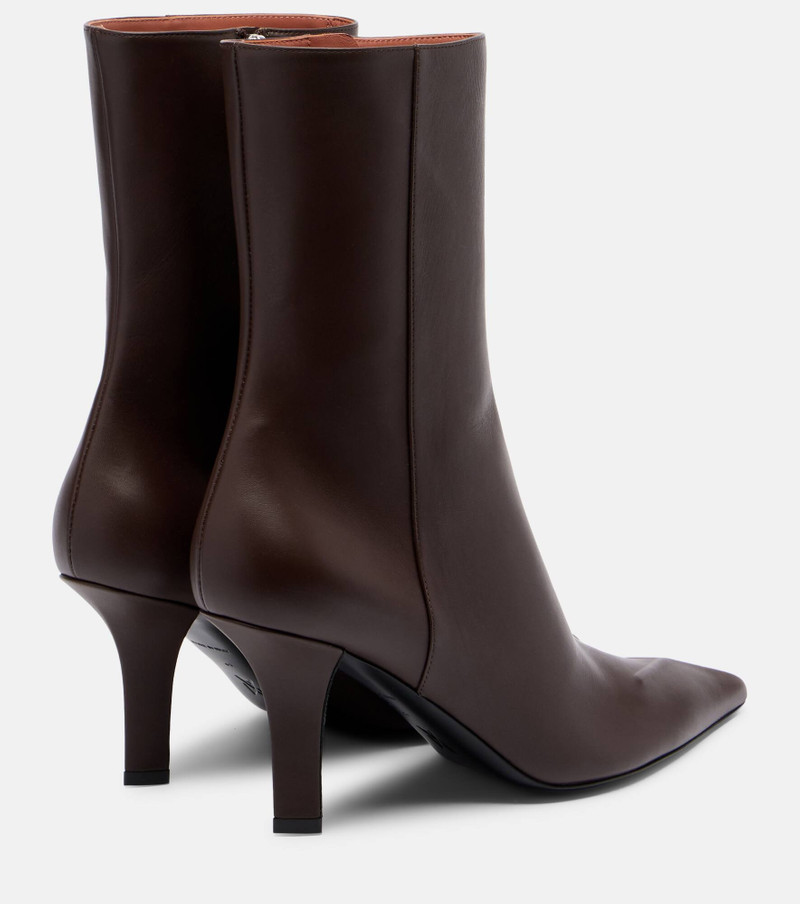 Amina Muaddi Christine 80 leather ankle boots outlook