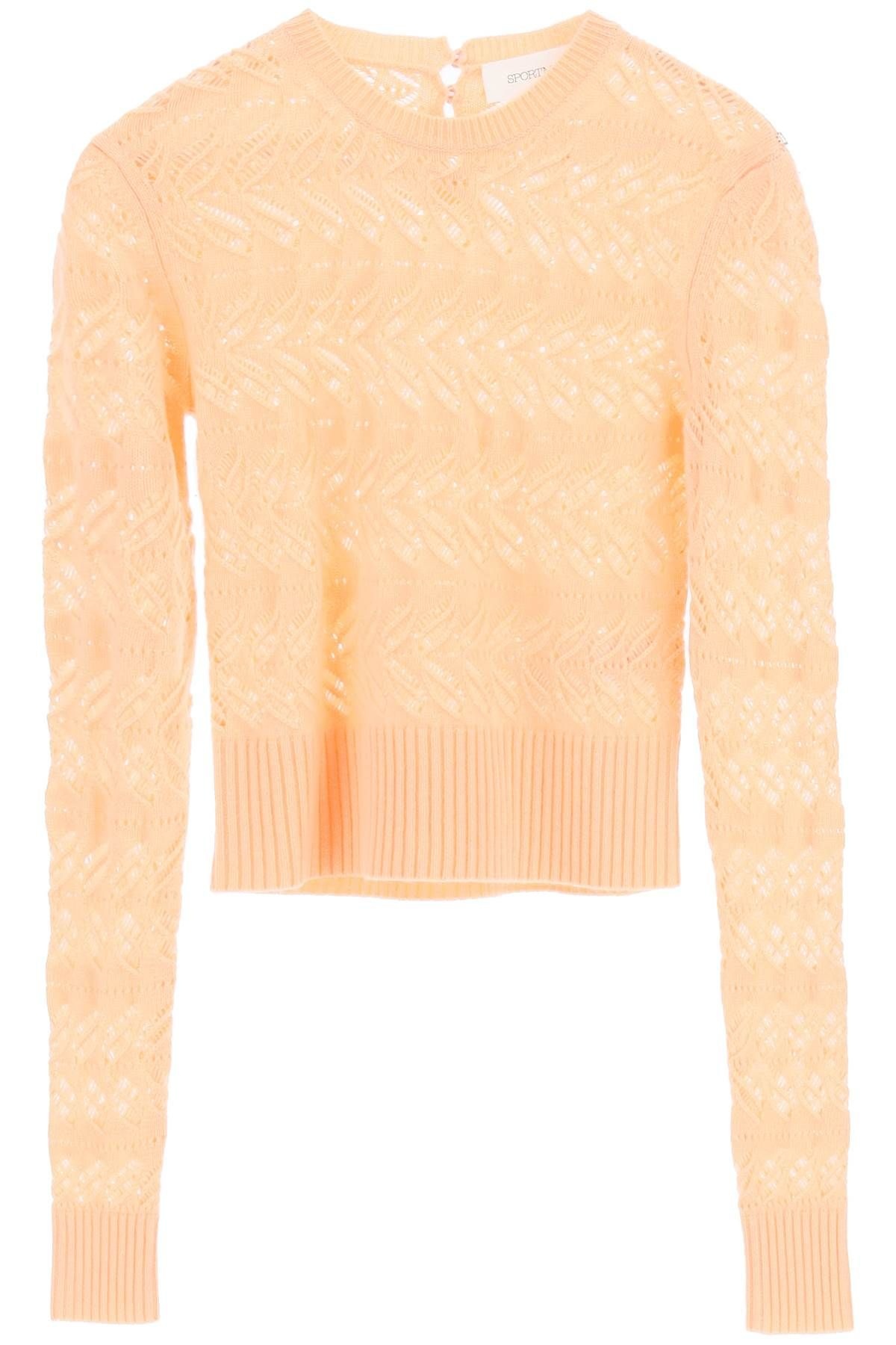 OPENWORK SWEATER IN WOOL AND CASHMERE - 1