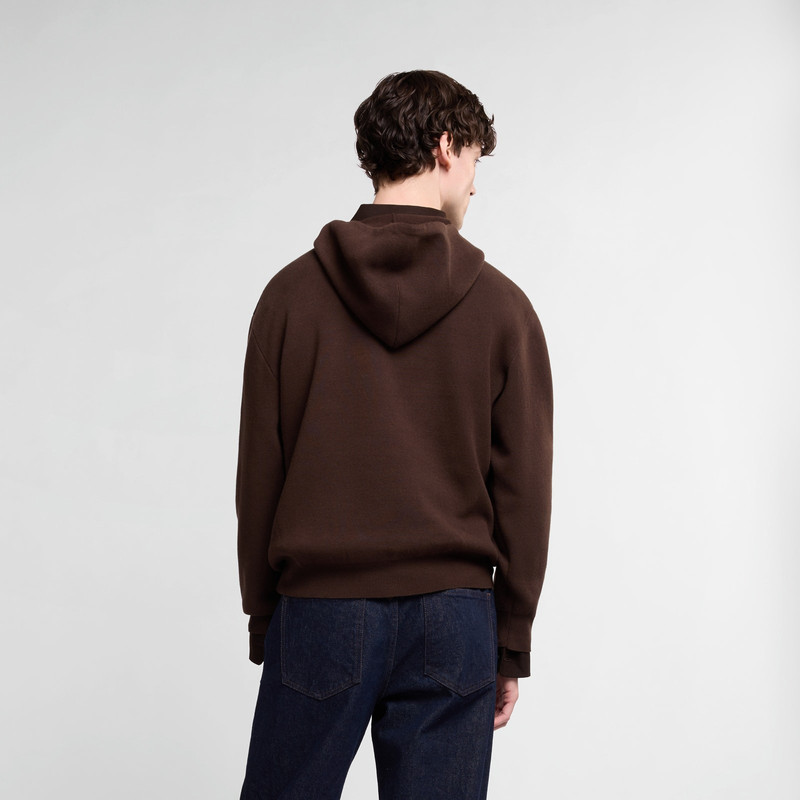 Hooded sweatshirt in doubled knit 4