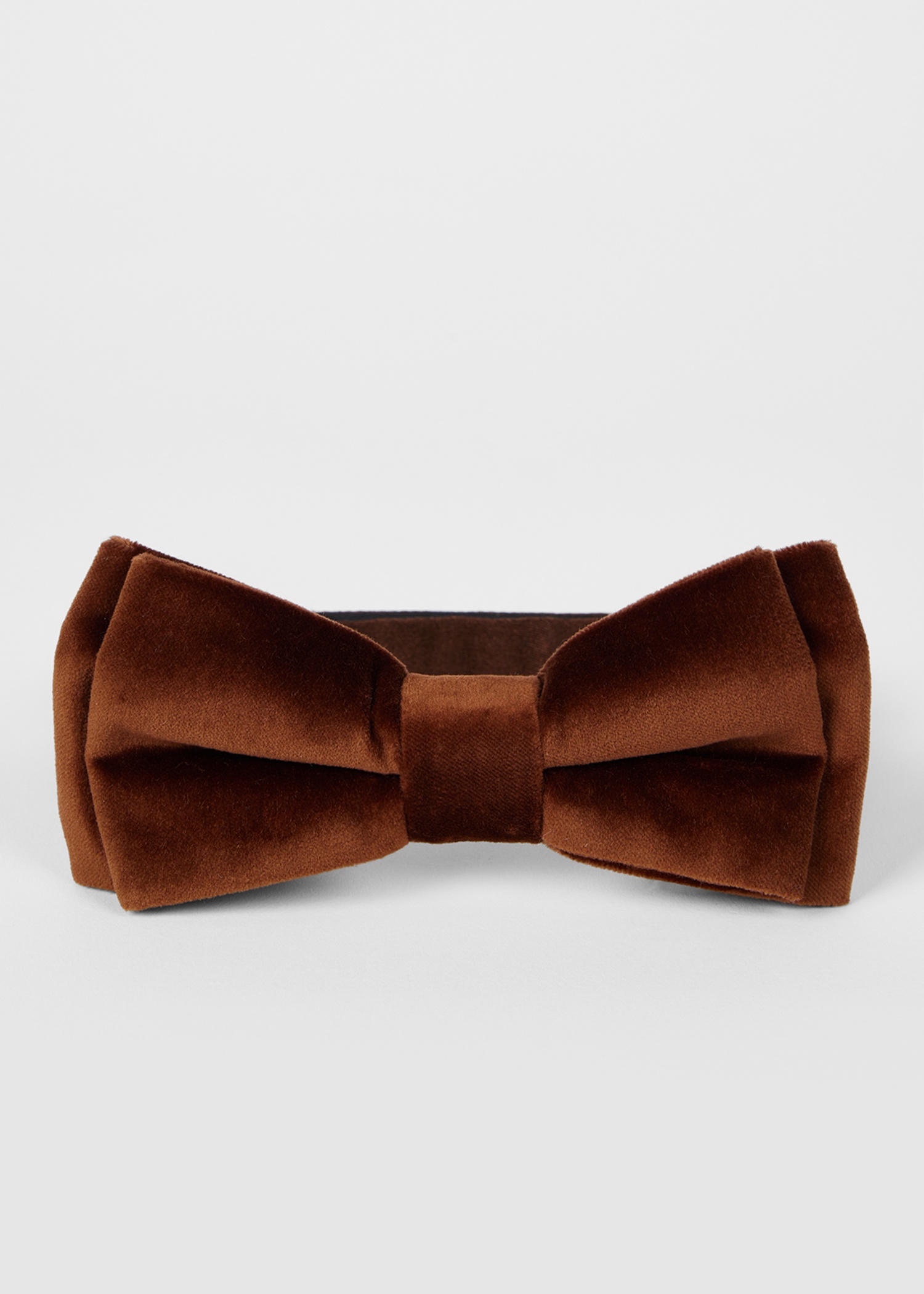 Dark Brown Velvet Pre-Tied Bow Tie - 3