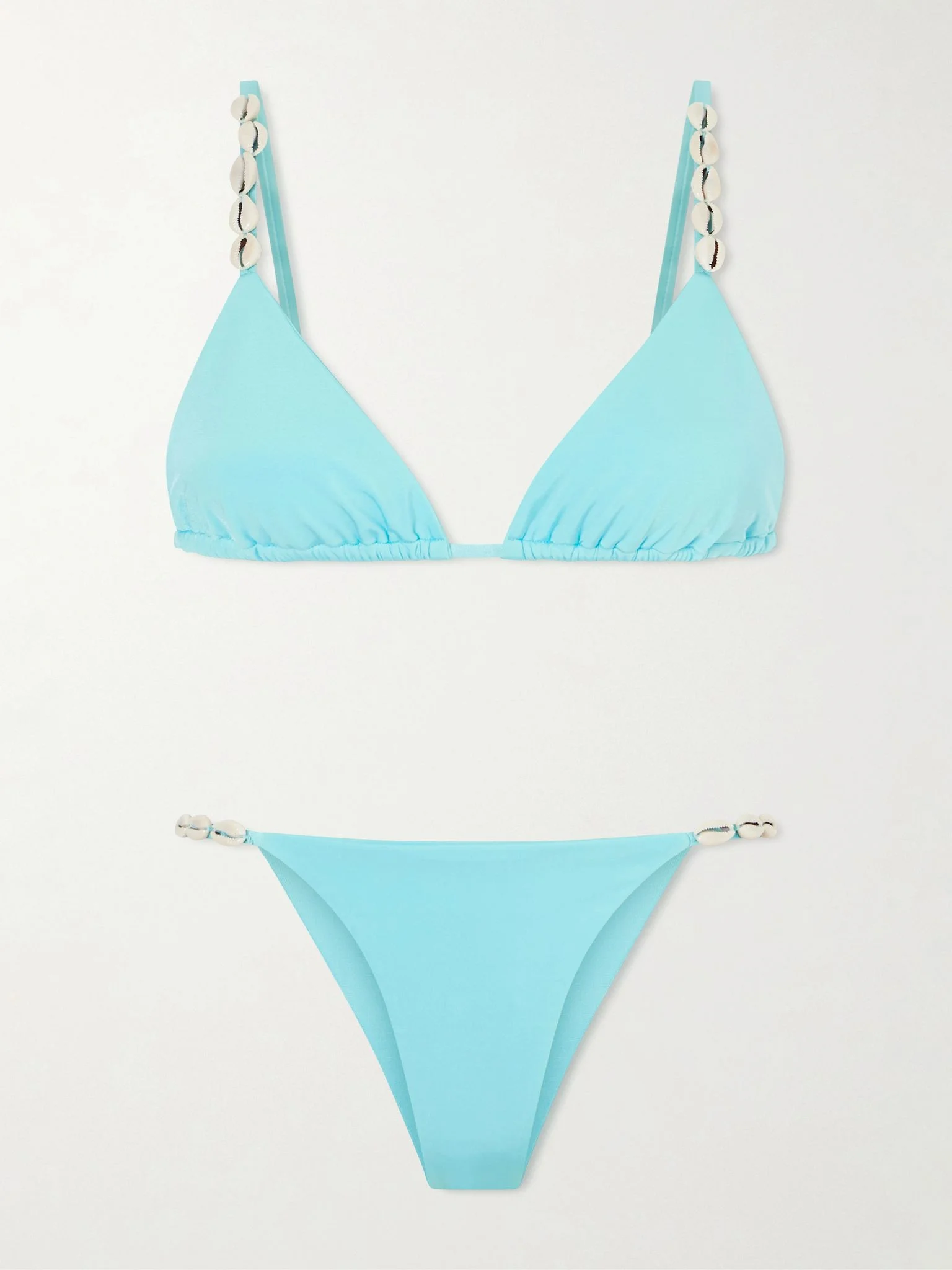 Cowries embellished bikini Blue - 1