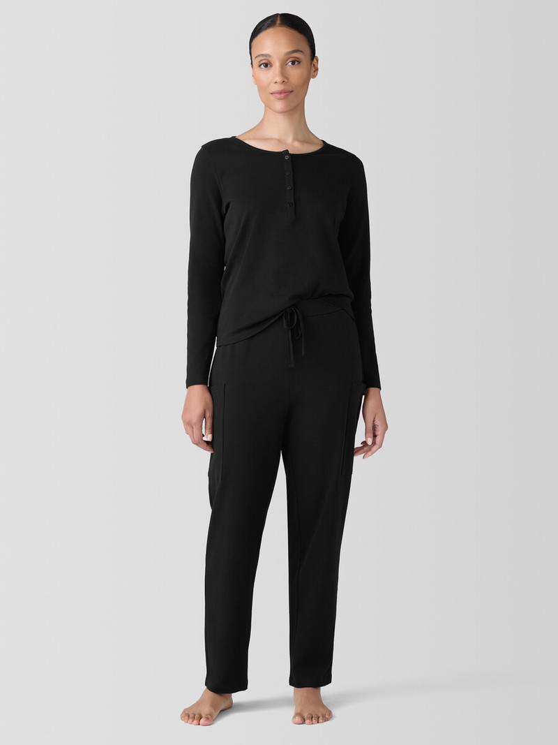 EILEEN FISHER Organic Cotton Interlock Slouchy Sleep Pant outlook