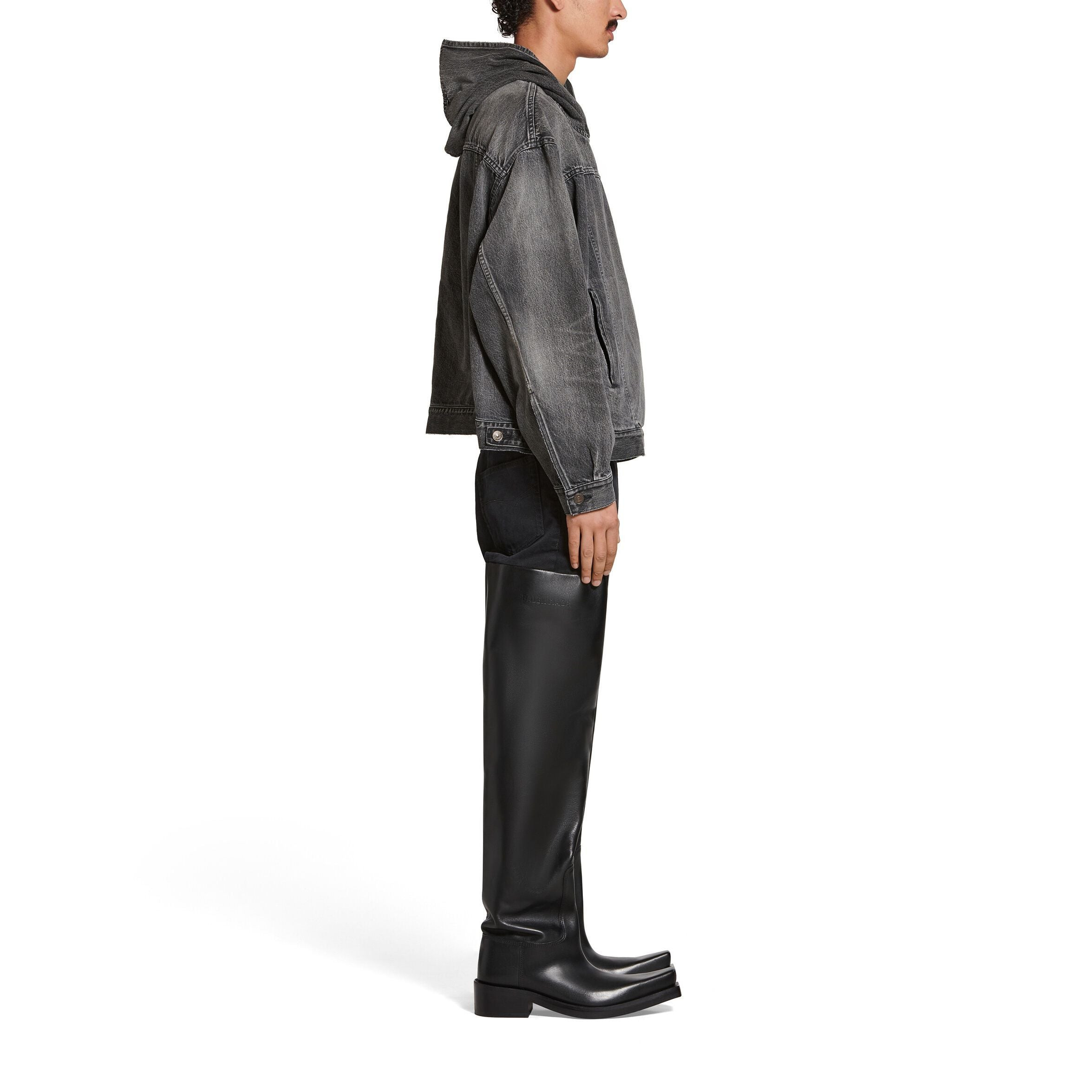 Balenciaga Pull-Over Jacket 'Black Japanese Denim' 719313TBP473340 - 5