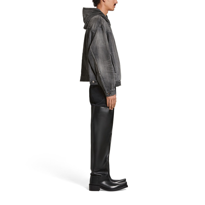Balenciaga Pull-Over Jacket 'Black Japanese Denim' 719313TBP473340 5