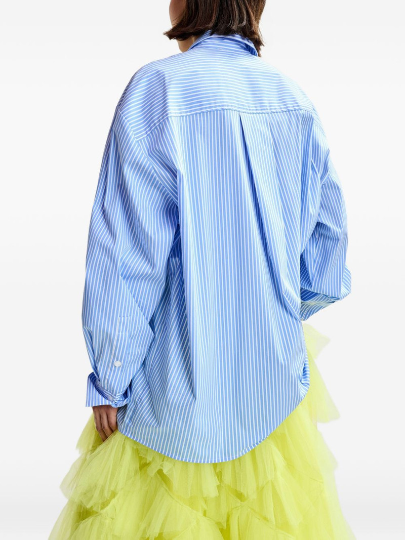 Jiwi striped-pattern bow shirt 5