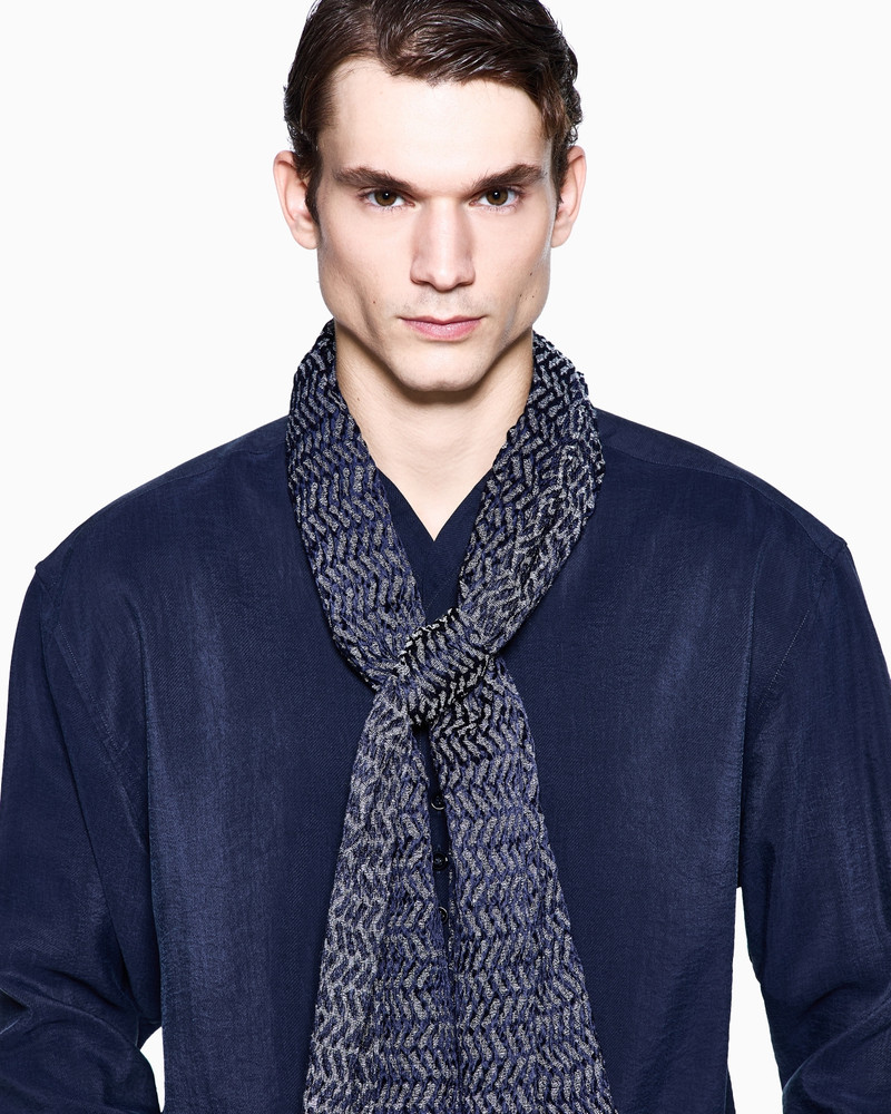 SILK, VISCOSE AND COTTON JACQUARD STOLE 3