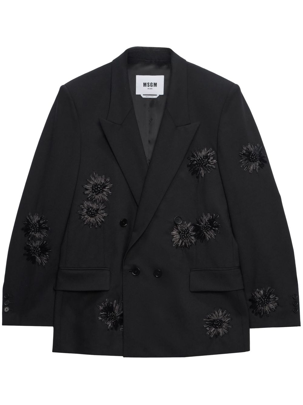 floral-appliqué blazer - 1