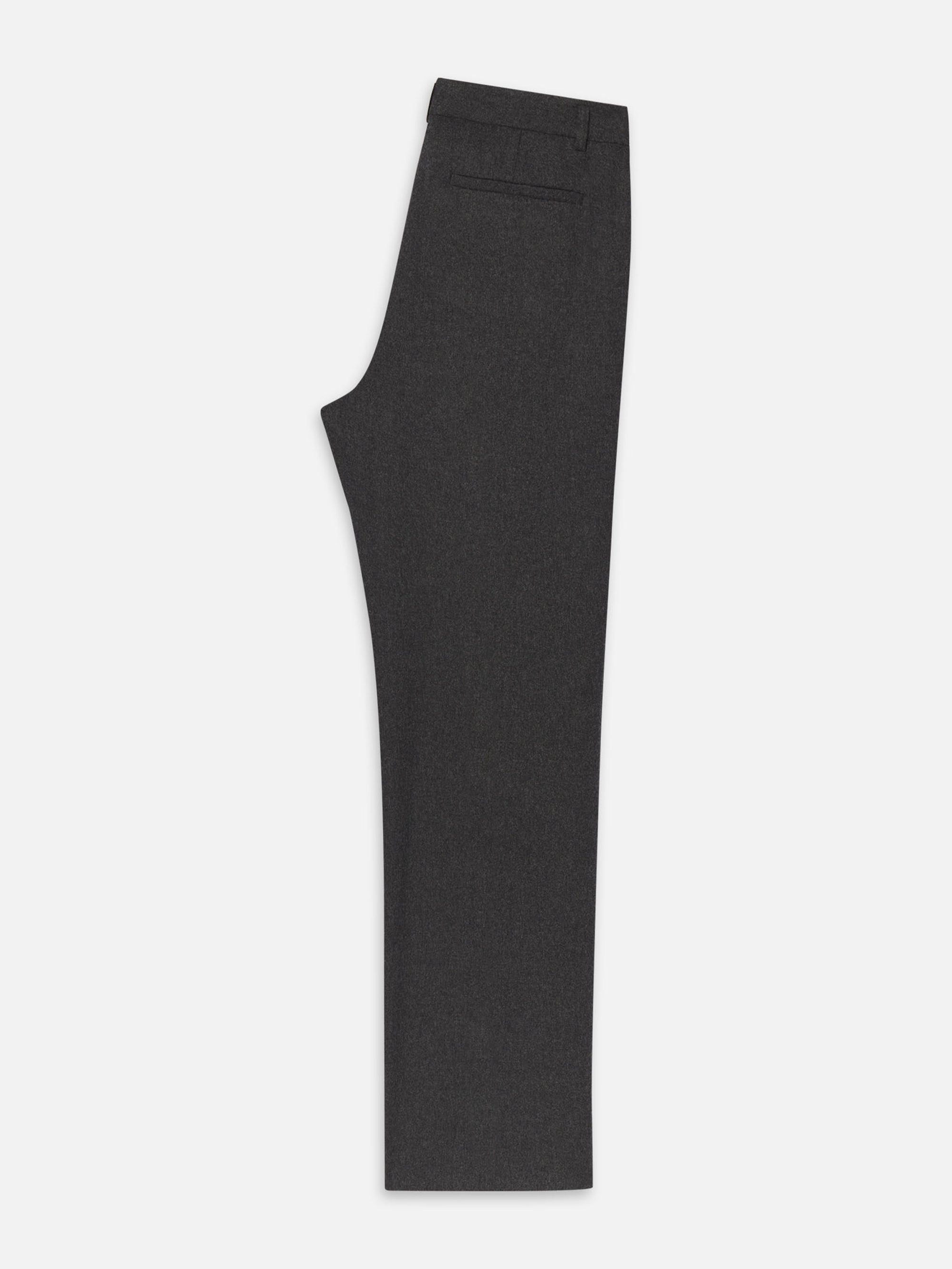 Wool Trousers in Grey Melange - 3