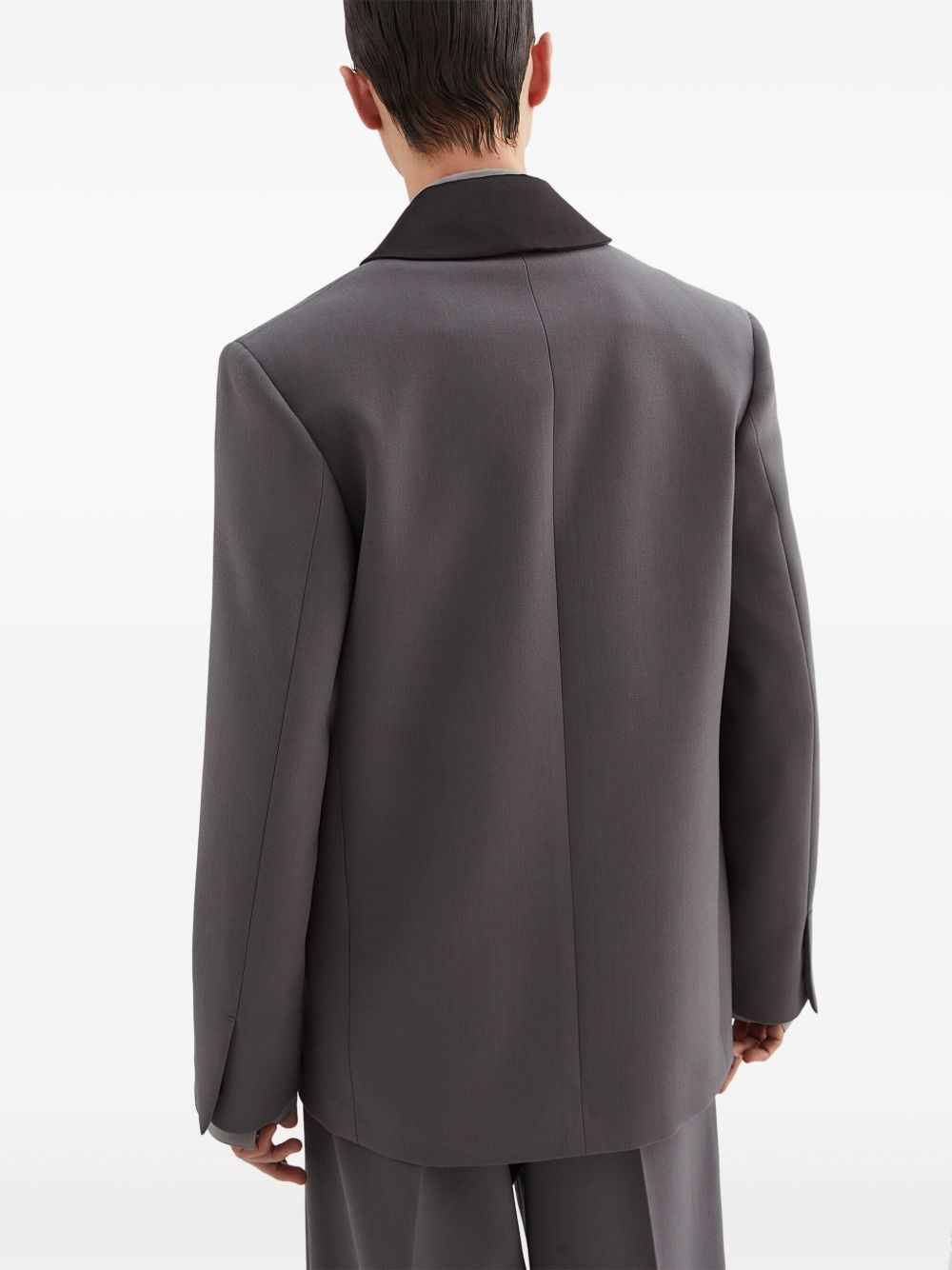 detachable-collar tailored jacket - 3