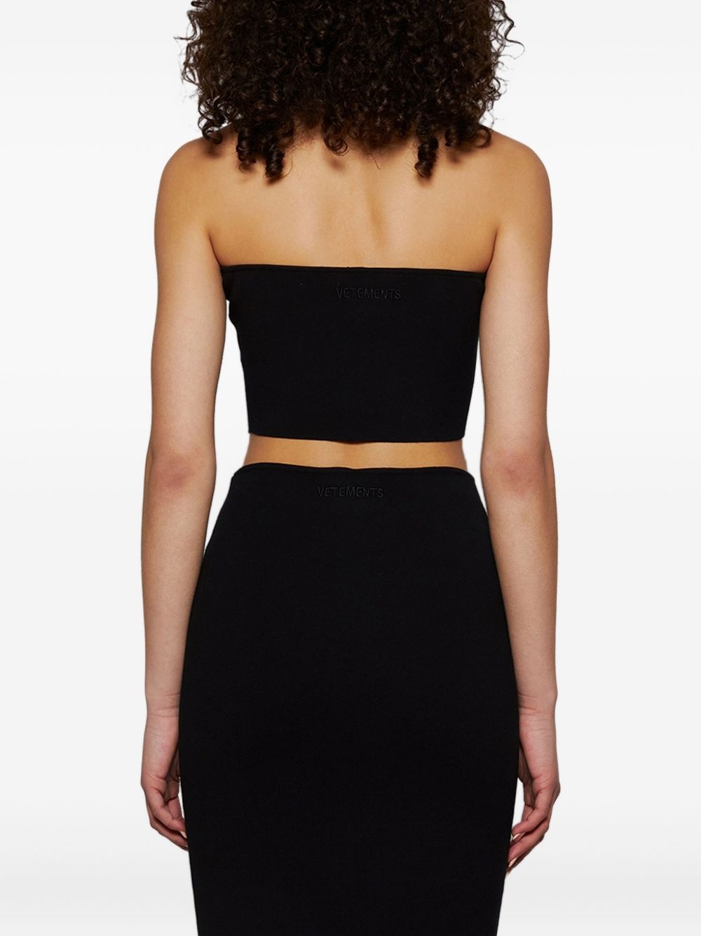 strapless knitted top - 4