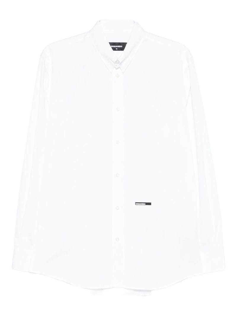 logo-detail cotton shirt 1