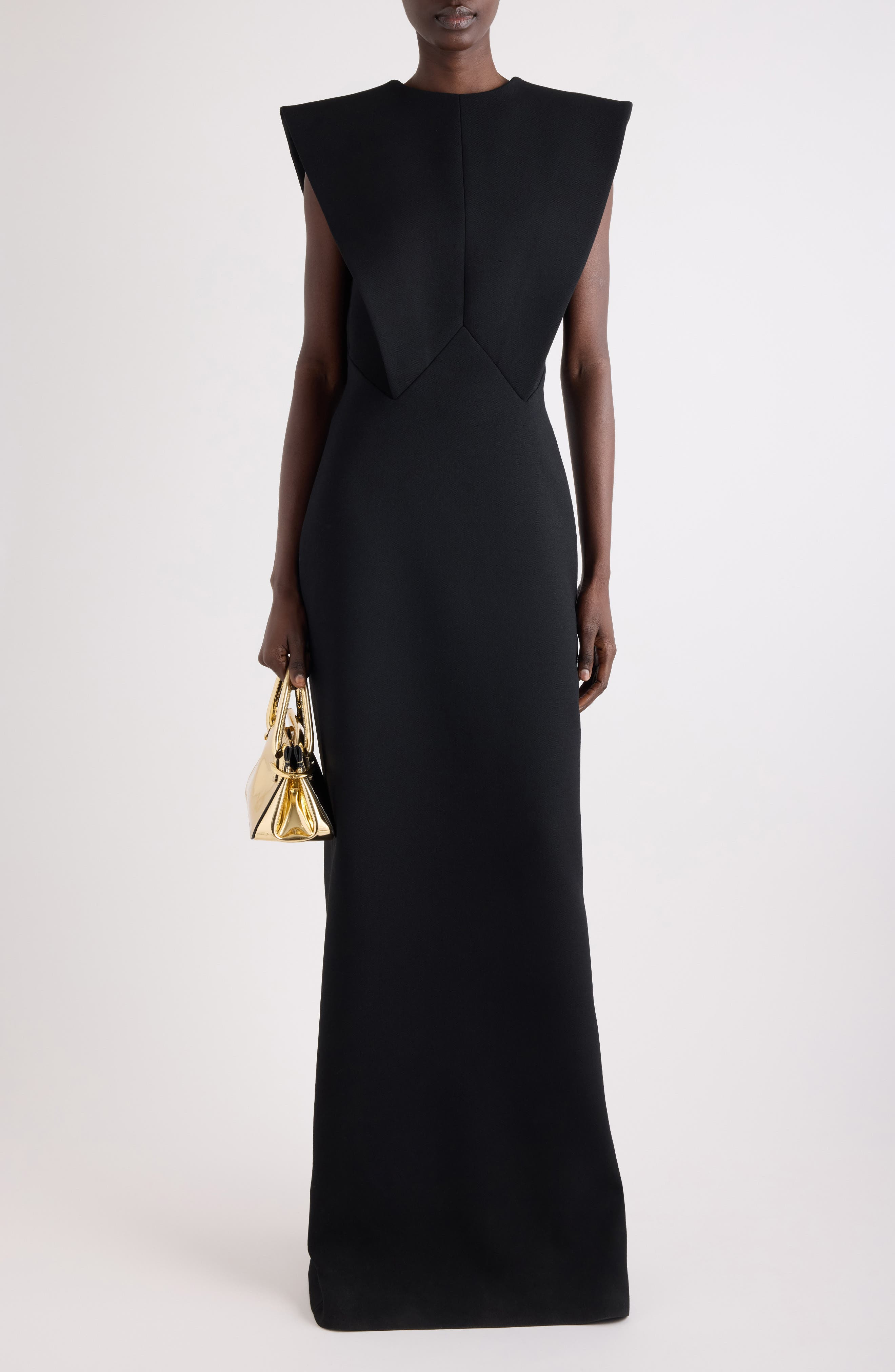 Givenchy Structured Wool Blend Crepe Evening Gown in Black at Nordstrom - 2