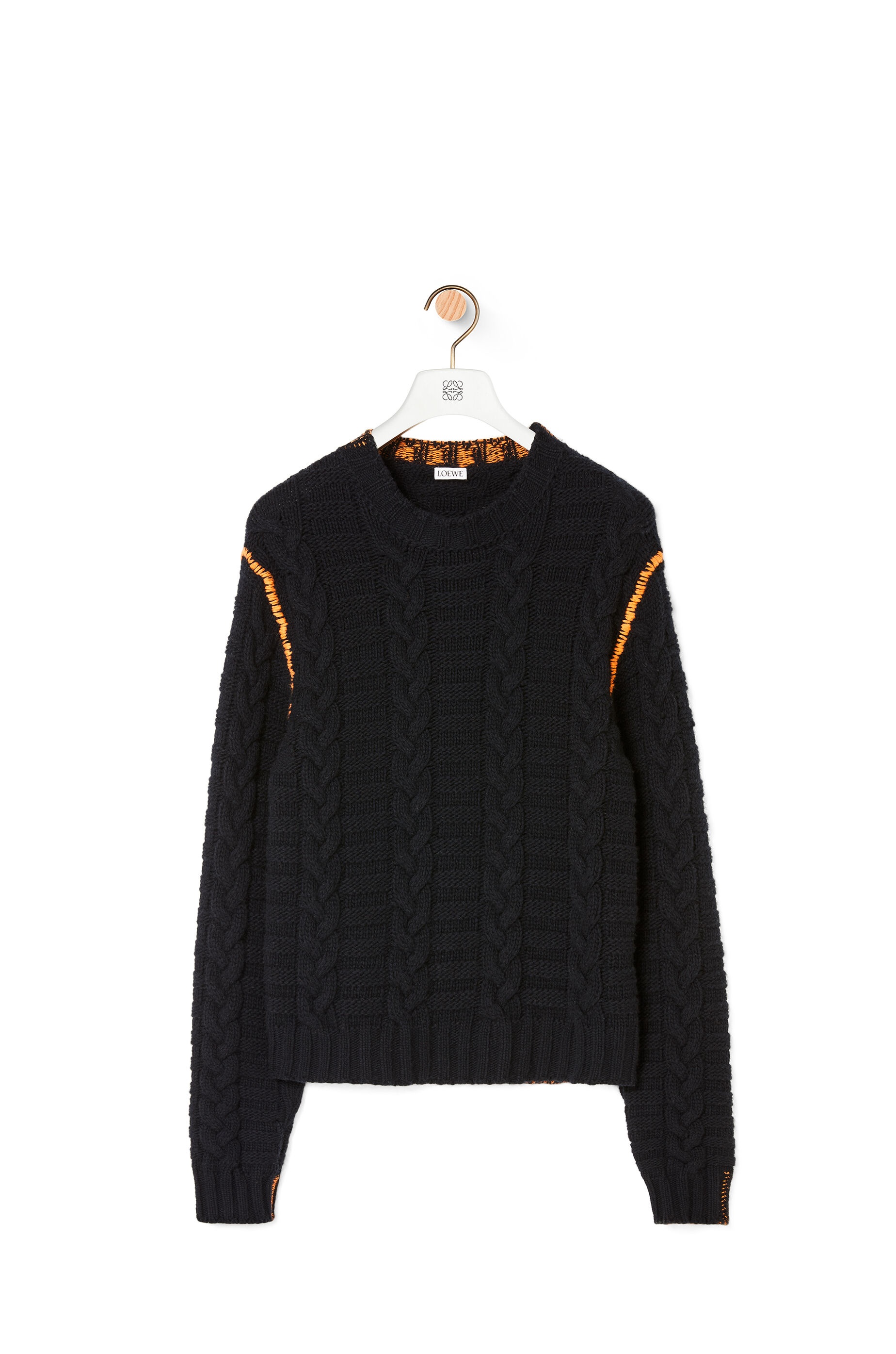 Cable knit sweater in wool and cashmere - 1