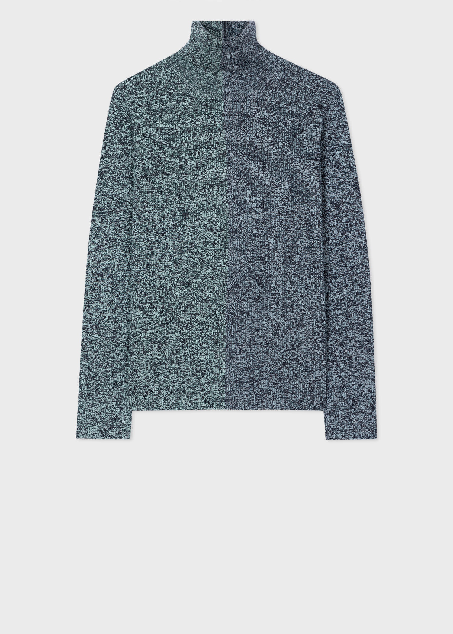 Split-Tone Roll Neck Sweater - 1