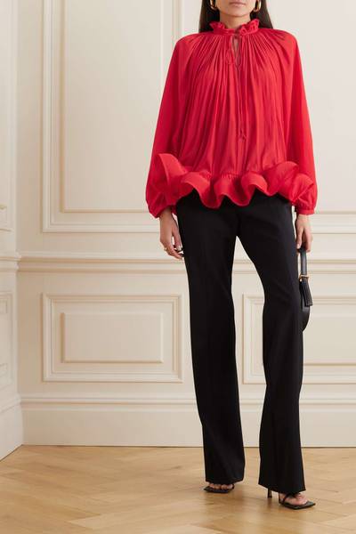 Lanvin Ruffled gathered recycled-voile blouse outlook