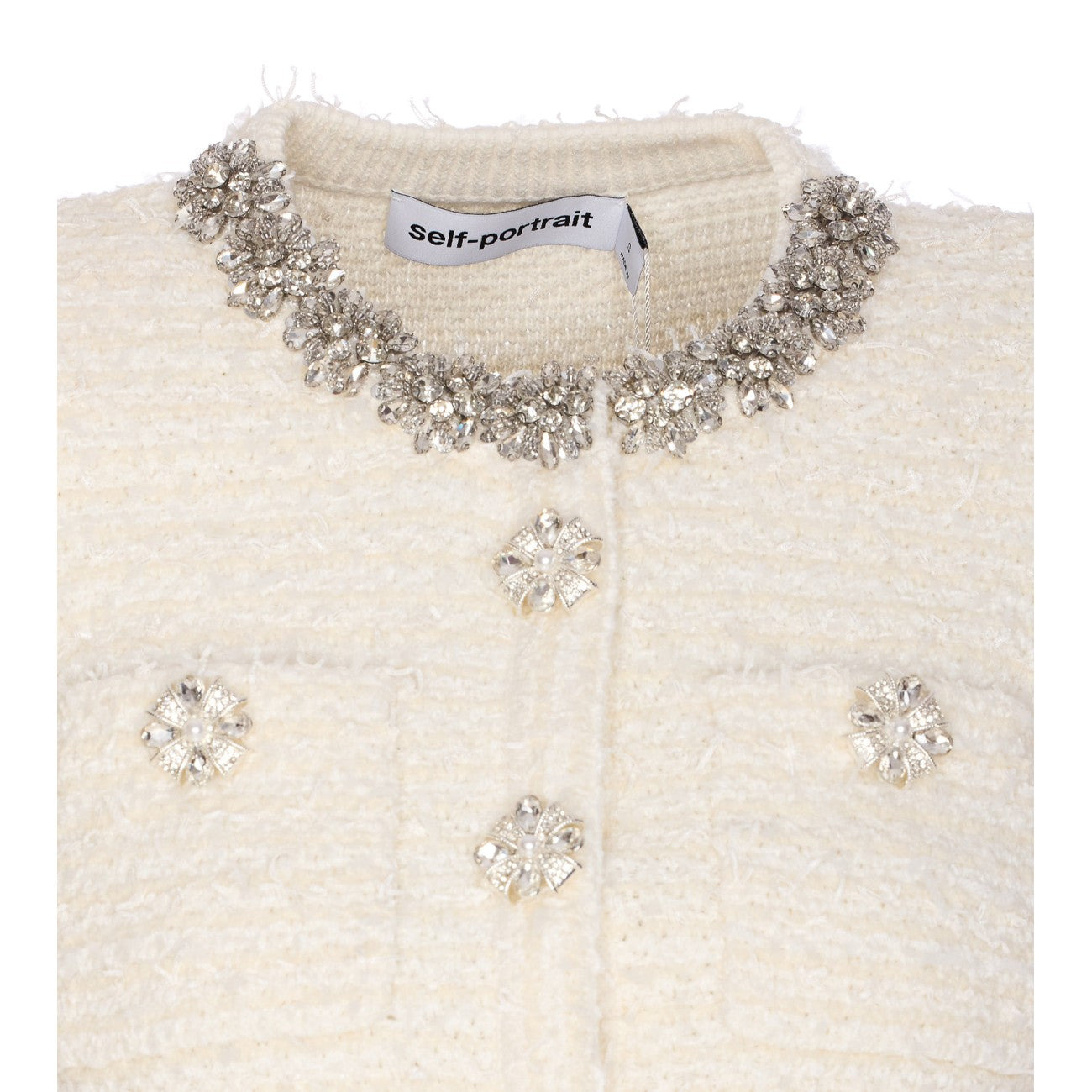 Self Portrait Women Textured Knit Cardigan - 4