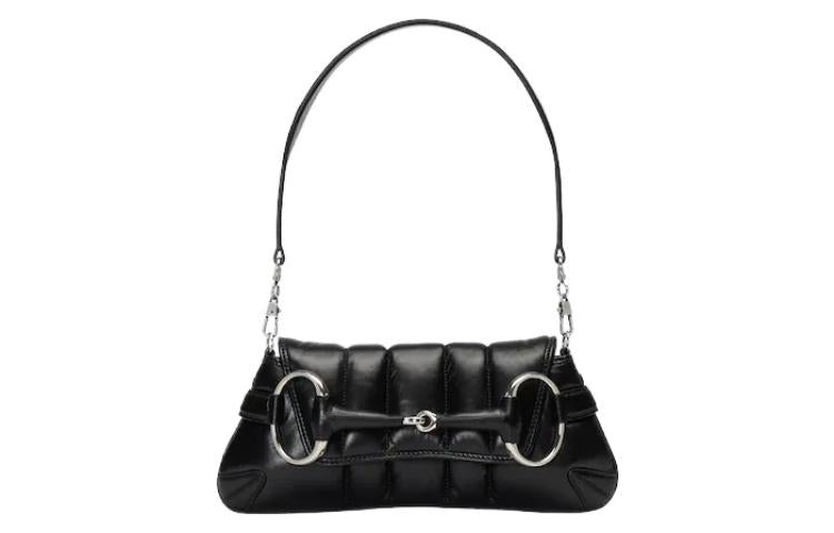 (WMNS) Gucci Horsebit Chain Small Shoulder Bag 'Black' 764339-AACU1-1000 - 2