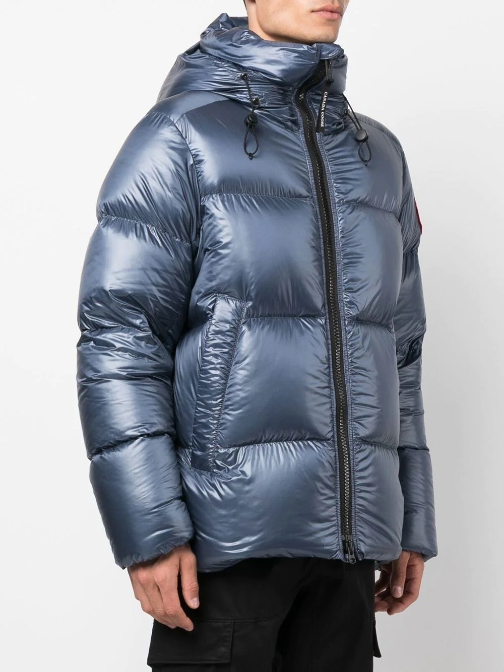 logo-patch padded down jacket - 3