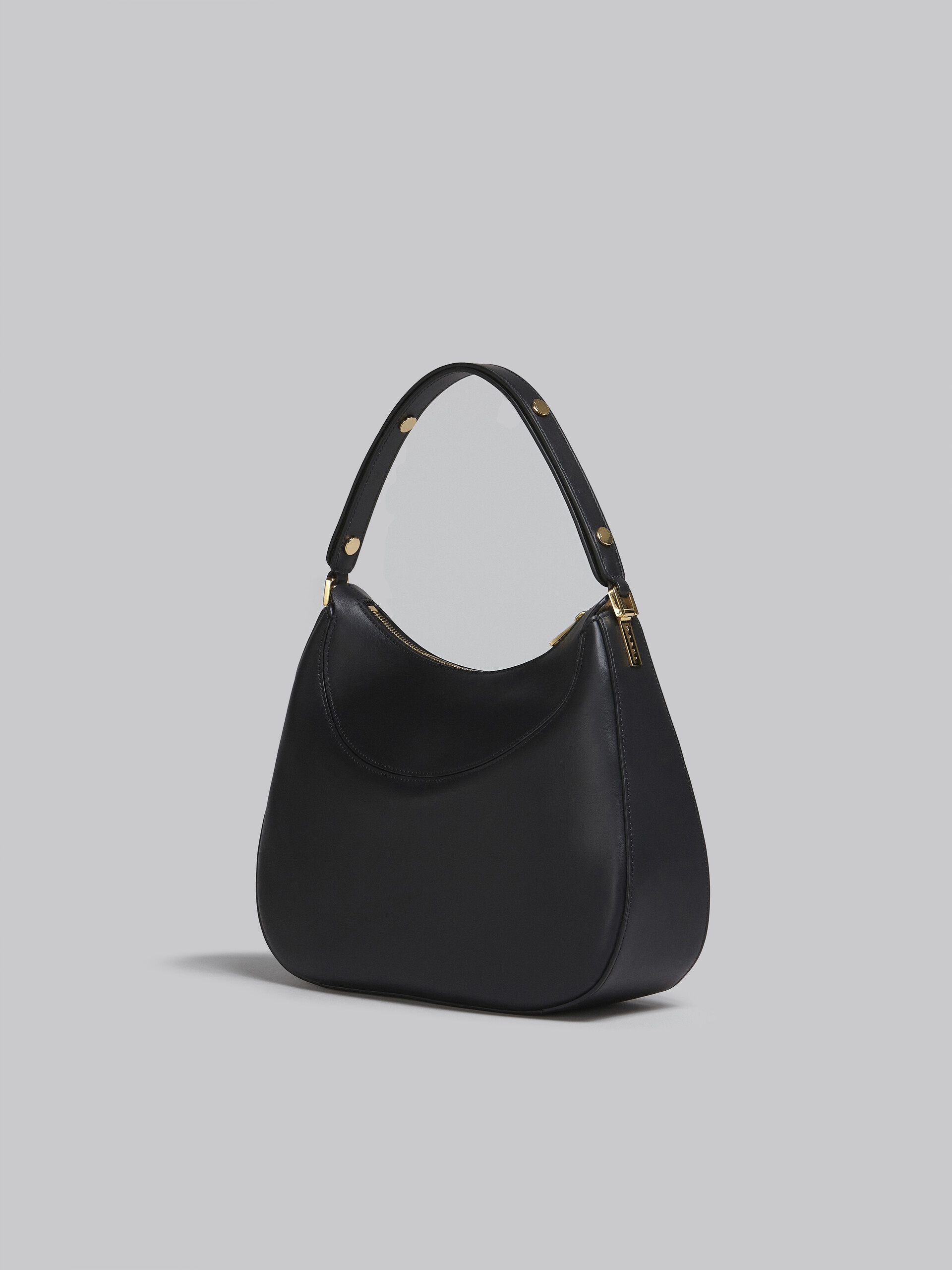 MILANO LARGE BAG IN BLACK LEATHER - 3