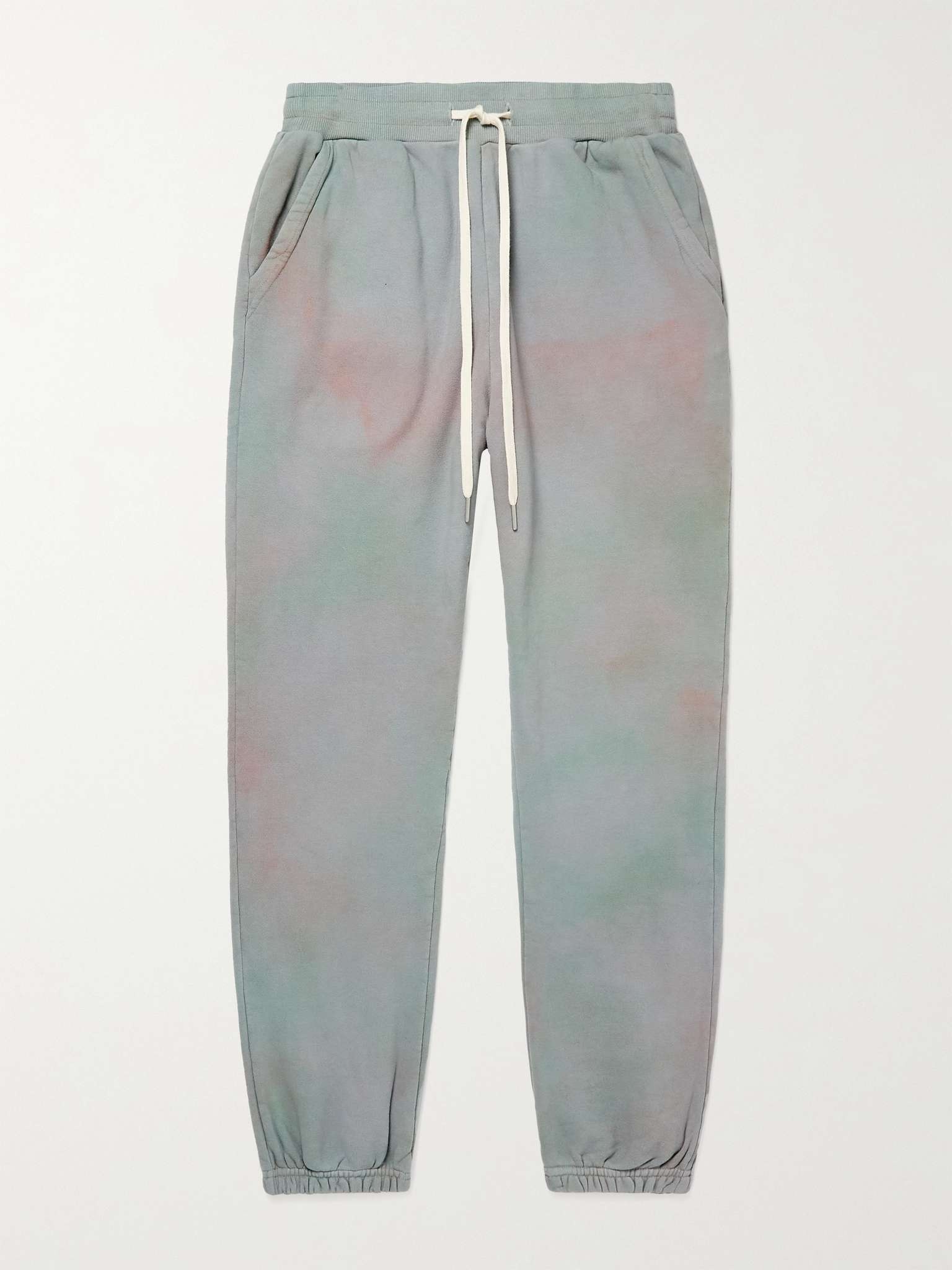 LA Slim-Fit Tapered Tie-Dyed Cotton-Jersey Sweatpants - 1