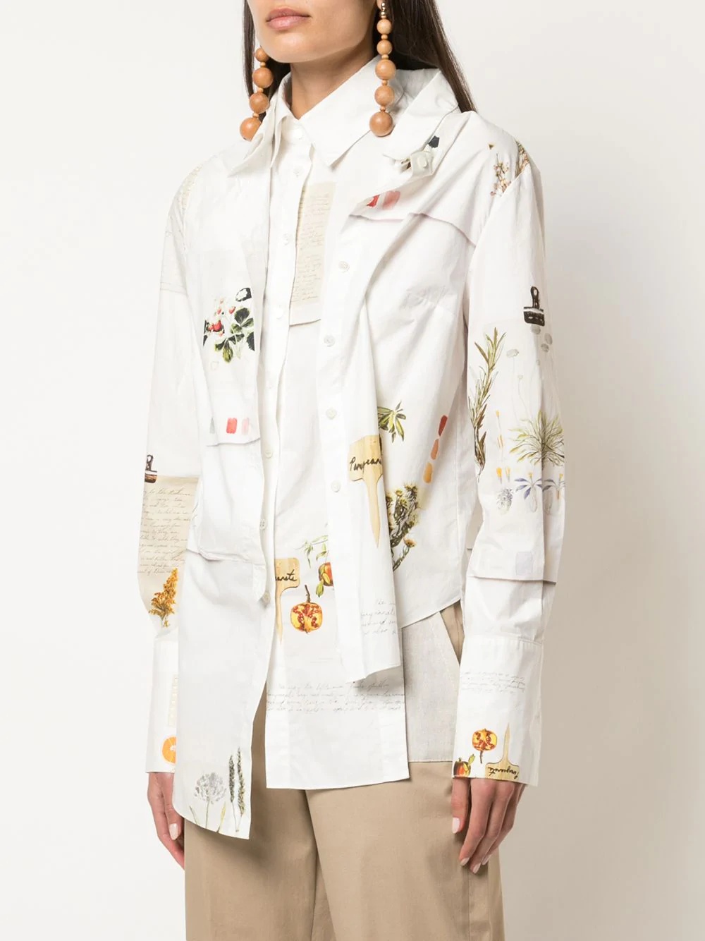 Botanical Journal deconstructed layered shirt - 3